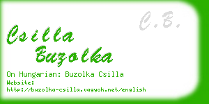 csilla buzolka business card